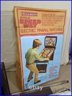 RARE 1977 Coleco Cycle Speed Way Electric Pinball Machine Partially Working READ
