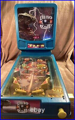 RARE Vintage DINO BALL! Tabletop Pinball Machine 23 X 12.5 WORKS GREAT