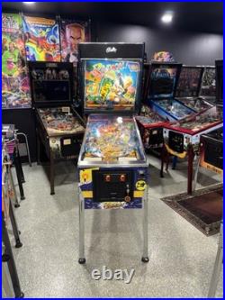 Radical! Pinball Machine Bally 1990 LEDS Orange County Pinballs FREE SHIP