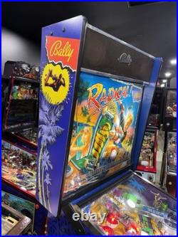 Radical! Pinball Machine Bally 1990 LEDS Orange County Pinballs FREE SHIP