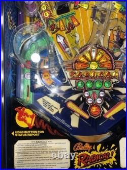 Radical! Pinball Machine Bally 1990 LEDS Orange County Pinballs FREE SHIP