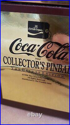 Rare Franklin Mint Deluxe Edition Coca Cola Collectors Pinball Machine