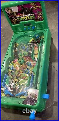 Rare Nickelodeon TEENAGE MUTANT NINJA TURTLES Pinball Machine Tabletop