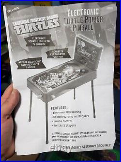 Rare Nickelodeon TMNT Pinball Machine 2009 Tested Works Excellent Condition CIB