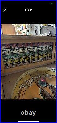 Rare Vintage 1937 Pinball Machine Ricochet By Stoner Manufacturing Game Arcade