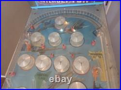 Rare Vintage 1960s Marx Interceptor Pinball Machine With Legs WORKS
