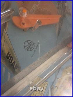 Rare Vintage 1960s Marx Interceptor Pinball Machine With Legs WORKS