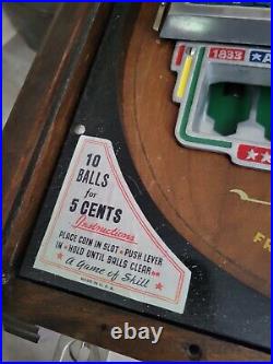 Rare Worlds Fair 1933 Chicago Jig Saw Pinball Flipperless Antique Vintage