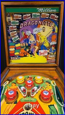 Refurbished Dragonette Woodrail Pinball Machine (Gottlieb) 1954