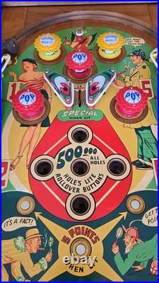 Refurbished Dragonette Woodrail Pinball Machine (Gottlieb) 1954