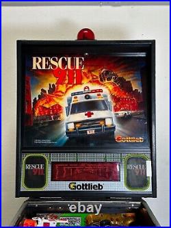 Rescue 911 Pinball Machine by Gottlieb Firefighter Paramedic