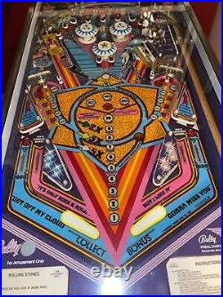 Rolling Stones Pinball Machine 1980 Bally Rare 80s Memorabilia Arcade vinatge