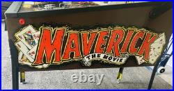SEGA MAVERICK PINBALL MACHINE BEAUTIFUL CONDITION LEDs