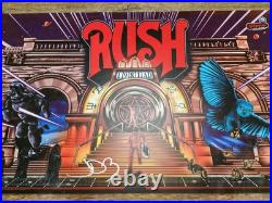 SIGNED Official Stern Rush LIMITED EDITION Pinball Translite. SIGNED JOHN BORG SIGNED Official Stern Rush LIMITED EDITION Pinball Translite. SIGNED JOHN BORG