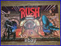SIGNED Official Stern Rush LIMITED EDITION Pinball Translite. SIGNED JOHN BORG SIGNED Official Stern Rush LIMITED EDITION Pinball Translite. SIGNED JOHN BORG
