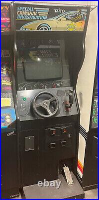 SPECIAL CRIMINAL INVESTIGATION ARCADE MACHINE by TAITO 1989 S. C. I. (Excellent)