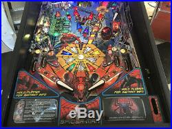 SPIDER-MAN PINBALL MACHINE by STERN SHOPPED + UPGRADED LED & SHAKER & SUBWOOFER