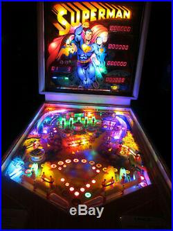 SUPERMAN Arcade Pinball Machine by ATARI 1979 Custom LED & Excellent Condition 