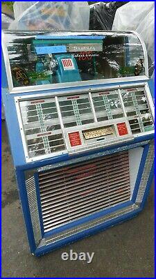 Seeburg B 100 jukebox 45 RPM selections amp and mech redone needs cosmetic