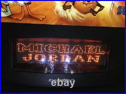 Sega Space Jam MICHAEL JORDAN Pinball Machine Works Great! LEDs A Blast to