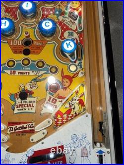 Slick Chick Pinball Machine Gottlieb 1963 Resto Orange County Pinballs Free Ship