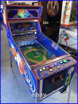 Slugfest Baseball Pitch and Bat Pinball Machine Williams 1991 LEDs Free Ship