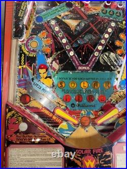 Solar Fire Pinball machine Williams 1981 Orange County Pinballs FREE SHIPPING