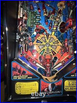 Spider-Man Black Pinball Machine Limited Edition Stern Orange County Pinballs