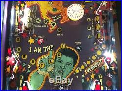 Stern 1980 Muhammad Ali Pinball Machine The Greatest Of All Time Rare Pin