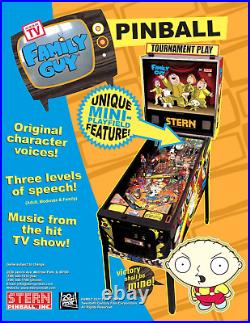 Stern FAMILY GUY pInball game-featuring Peter, Lois, Meg, Chris, Stewie &Brian