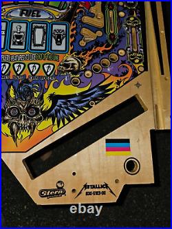 Stern Pinball Machine Premium METALLICA Wood Play Field 45x20 HETFIELD ULRICH