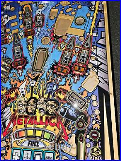 Stern Pinball Machine Premium METALLICA Wood Play Field 45x20 HETFIELD ULRICH