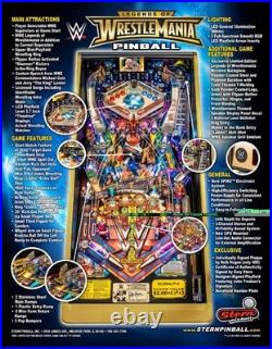 Stern WWE WrestleMania Limited Edition Pinball Machine NEW IN BOX