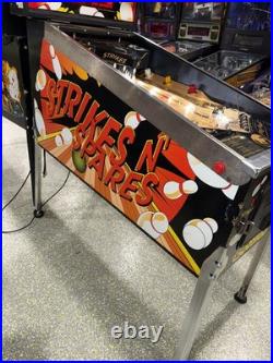 Strikes N Spares Pinball Machine 1995 LEDS Orange County Pinballs FREE SHIP