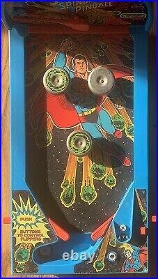 Superman Spinball Pinball Mattel No. 2384 1978 Ages 6+ Made In USA