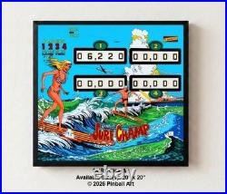 Surf Champ- 1976 Pinball Wall Art LED Lighting