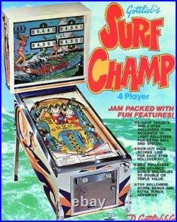 Surf Champ- 1976 Pinball Wall Art LED Lighting