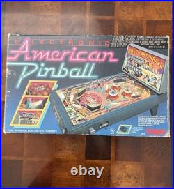TOMY American Electronic Pinball Machine with Box Rare No Power Cord Not Tested