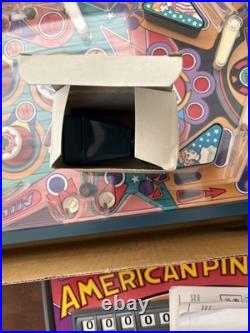 TOMY American Electronic Pinball Machine with Box Rare No Power Cord Not Tested