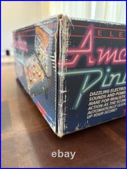 TOMY American Electronic Pinball Machine with Box Rare No Power Cord Not Tested