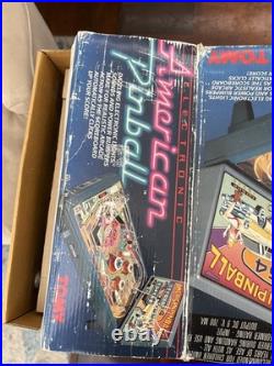 TOMY American Electronic Pinball Machine with Box Rare No Power Cord Not Tested