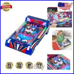 Tabletop Pinball Machine Exciting Retro Arcade Game, LED Lights, Sound Effects