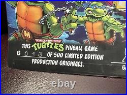 Teenage Mutant Ninja Turtles Limited Edition Stern Pinball #13 Of 500