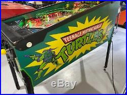 Teenage Mutant Ninja Turtles Pinball Machine By Data East Coin Op Arcade LEDS