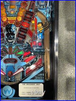 Terminator 2 Pinball Machine Williams 1991 LEDS Free Ship Orange County Pinballs