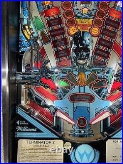 Terminator 2 Pinball Machine Williams 1991 LEDS Free Ship Orange County Pinballs