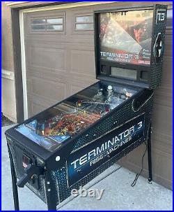 Terminator 3 Rise Of The Machines T3 Pinball Machine With LEDs Great Condition
