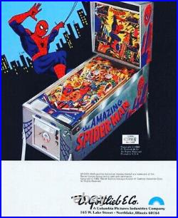 The Amazing Spider-Man Pinball Machine by Gottlieb Professionally Refurbished