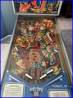 The Amazing Spiderman Pinball Machine 1980 Gottlieb