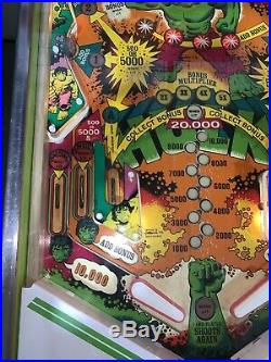 The Incredible Hulk By Gottlieb 1979 Original Pinball Machine Free Shipping